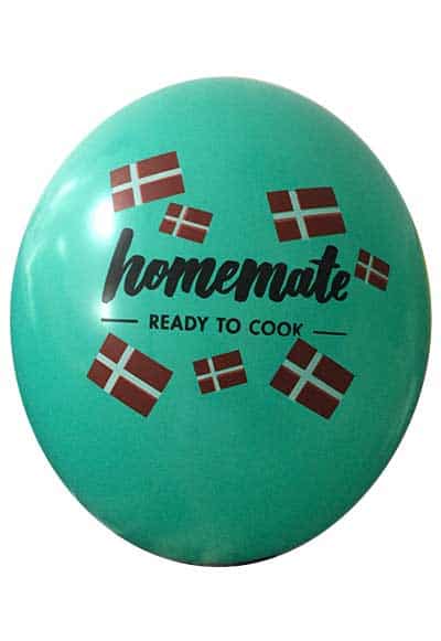 homematejubilaeum jubilæums ballon med flag