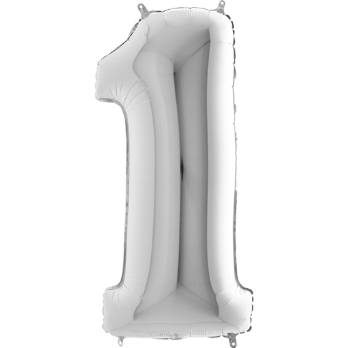 091S-Number-1-Silver sølv tal 102 cm