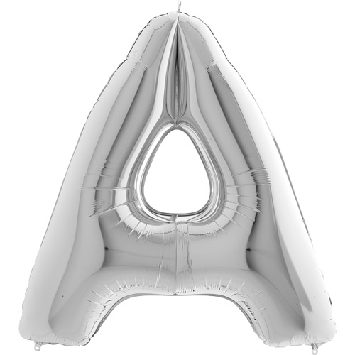 sølv bogstav A 102 cm