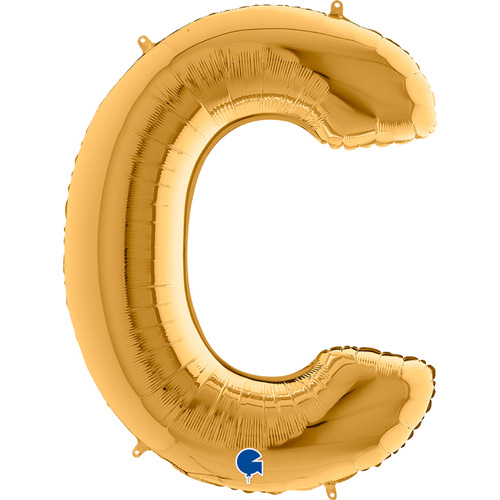222G-Letter-C-Gold guld bogstav C 102 cm
