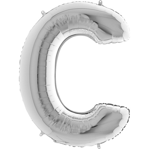229S-Letter-C-Silver-4022 sølv bogstav C 102 cm