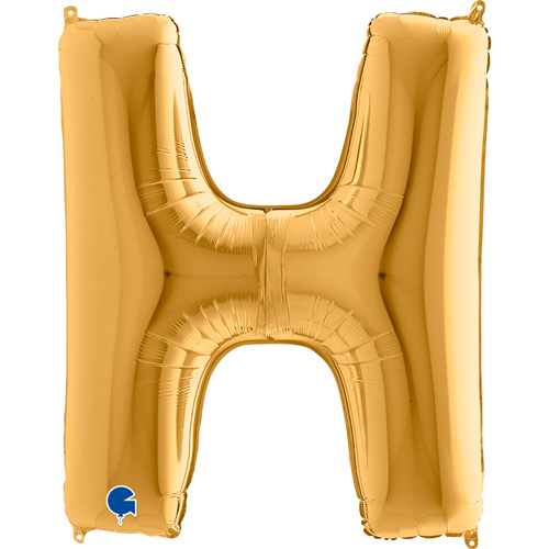 guld bogstav H 102 cm