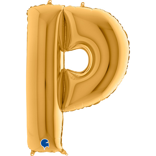 352G-Letter-P-Gold guld bogstav P 102 cm