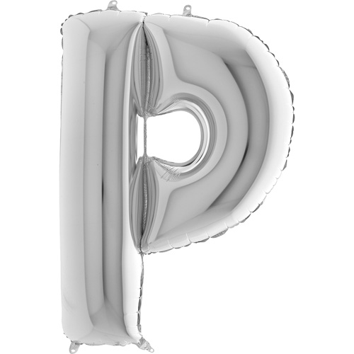 359S-Letter-P-Silver-4022 sølv bogstav P 102 cm