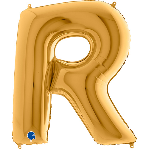 372G-Letter-R-Gold guld bogstav R 102 cm