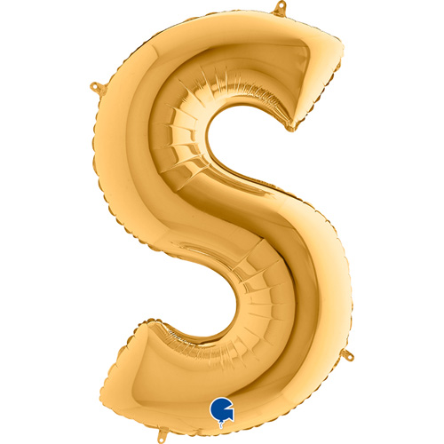 382G-Letter-S-Gold guld bogstav S 102 cm