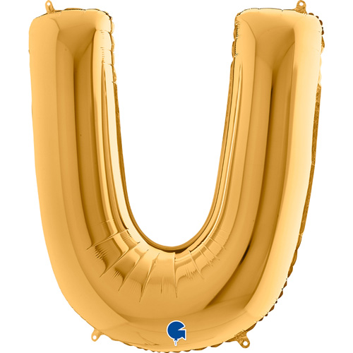 guld bogstav U 102 cm
