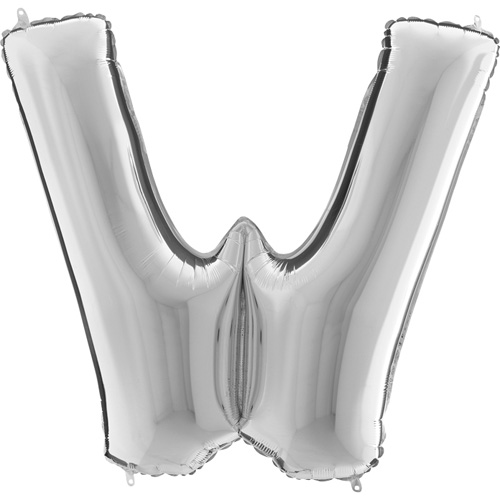 429S-Letter-W-Silver-4022 sølv bogstav W 102 cm