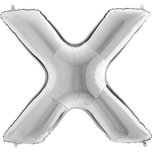 439S-Letter-X-Silver-4022 sølv bogstav X 102 cm