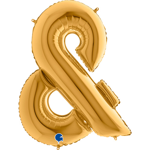 462G-Symbol-Ampersand-Gold guld bogstav & 102 cm