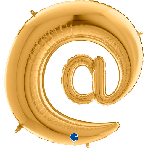 572G-Symbol-At-Gold guld bogstav @ 102 cm